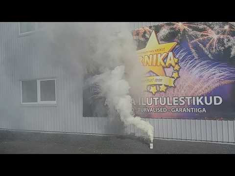 white smoke grenade demonstration